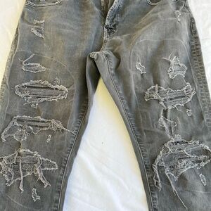 AMERICAN EAGLE Distressed Gray Jeans for Men SIZE 36X32